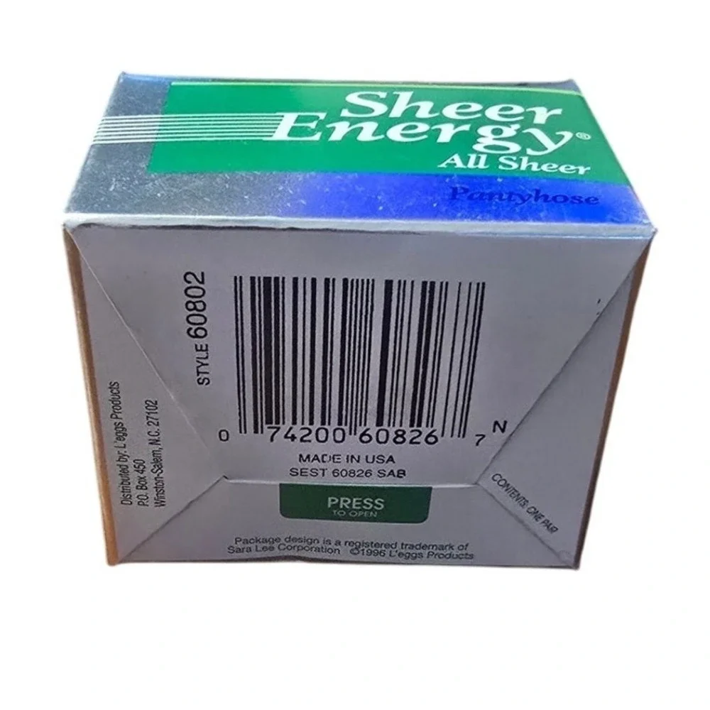 NOS L'eggs‎ Sheer Energy Sz A Off Black